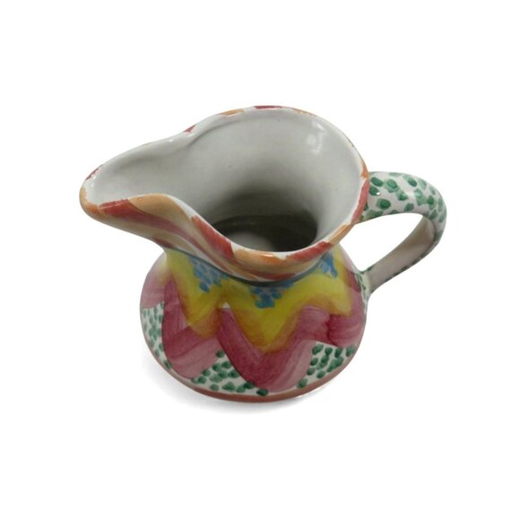 MACKENZIE-CHILDS Creamer Pitcher Ceramic Keukenhof 1997 Vintage 5" - Picture 10 of 11